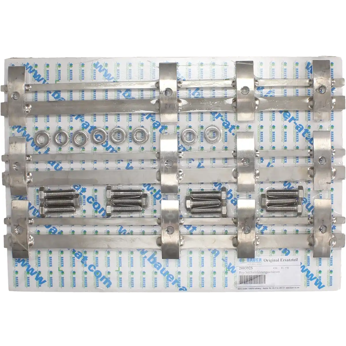PTC-000339 ProTesCa Bauer FAN 2003925 Screen Guide Rails Ser.X screw press separators spare part 1
