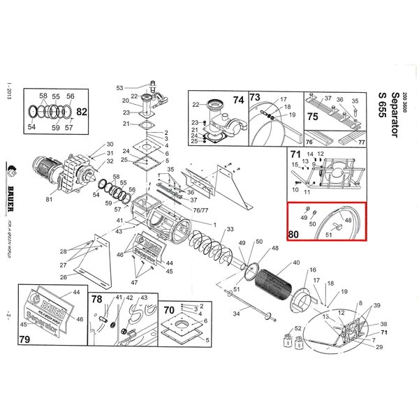PTC-000342 ProTesCa Bauer FAN 2003940 Housing Ring S655/S855 Ser.X screw press separators spare part 2
