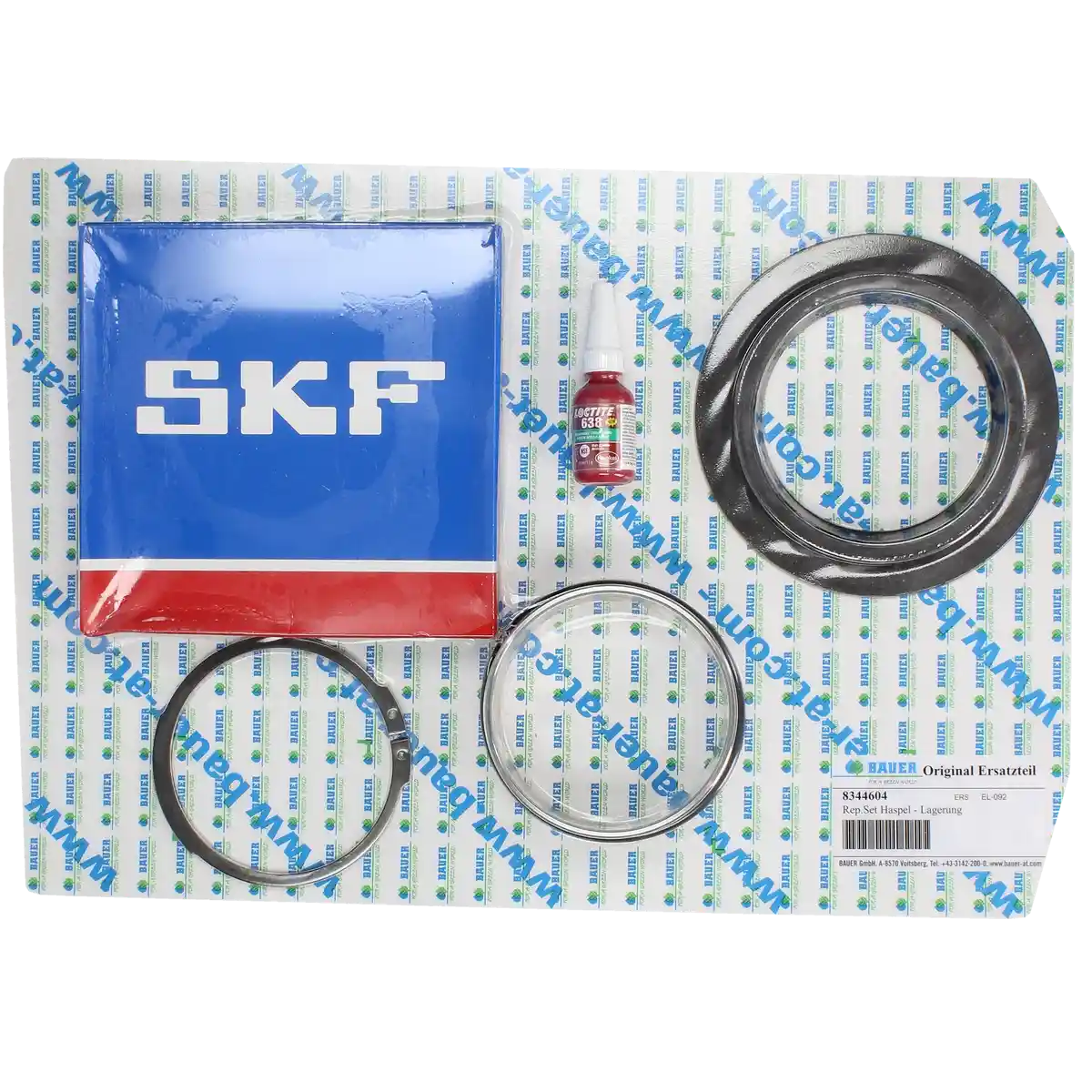 PTC-000446 ProTesCa Bauer FAN 8344604 Hose Drum Bearing Kit E hose reel irrigators spare part