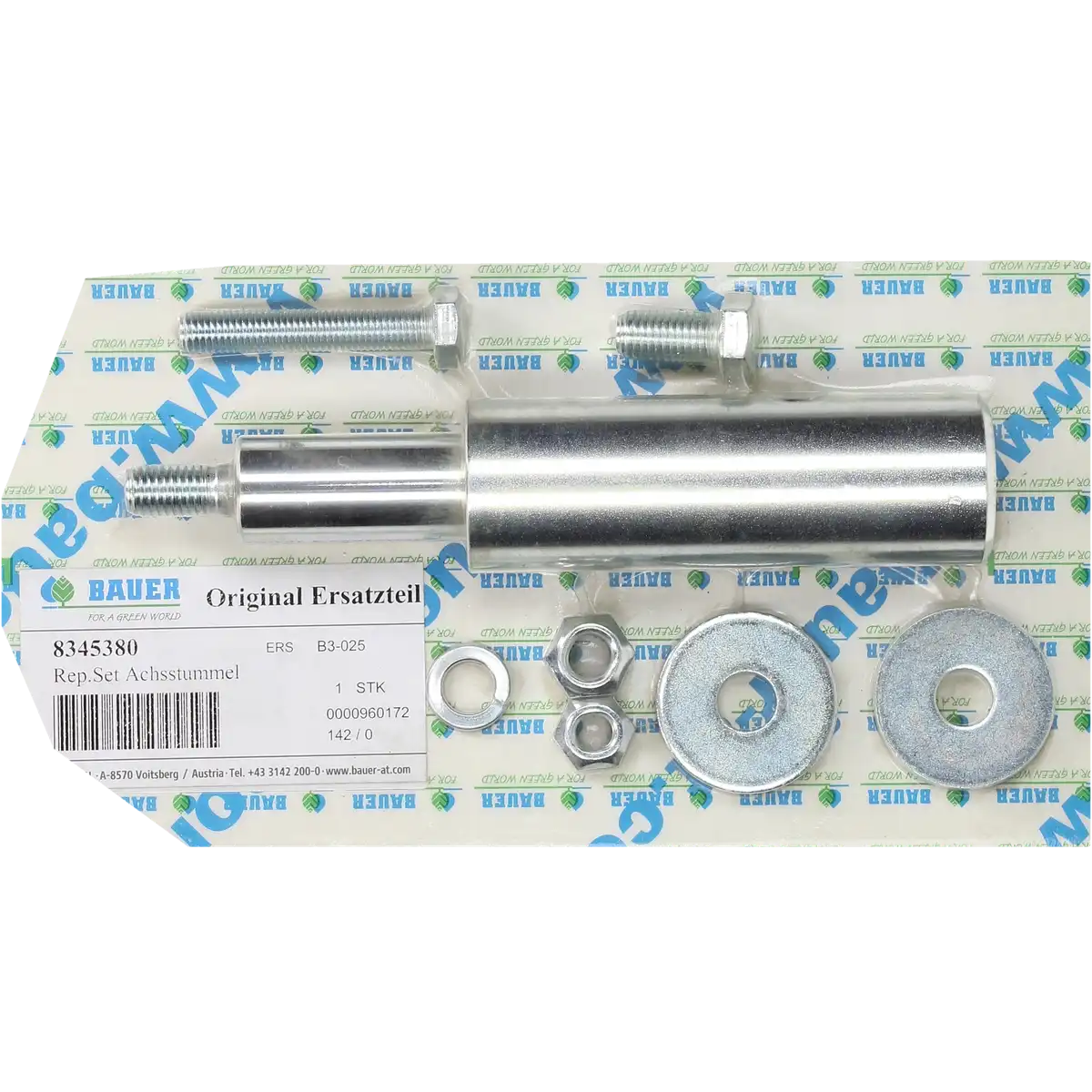 PTC-000492 ProTesCa Bauer FAN 8345380 Stub Axle Kit RAINSTAR A3 hose reel irrigators spare part