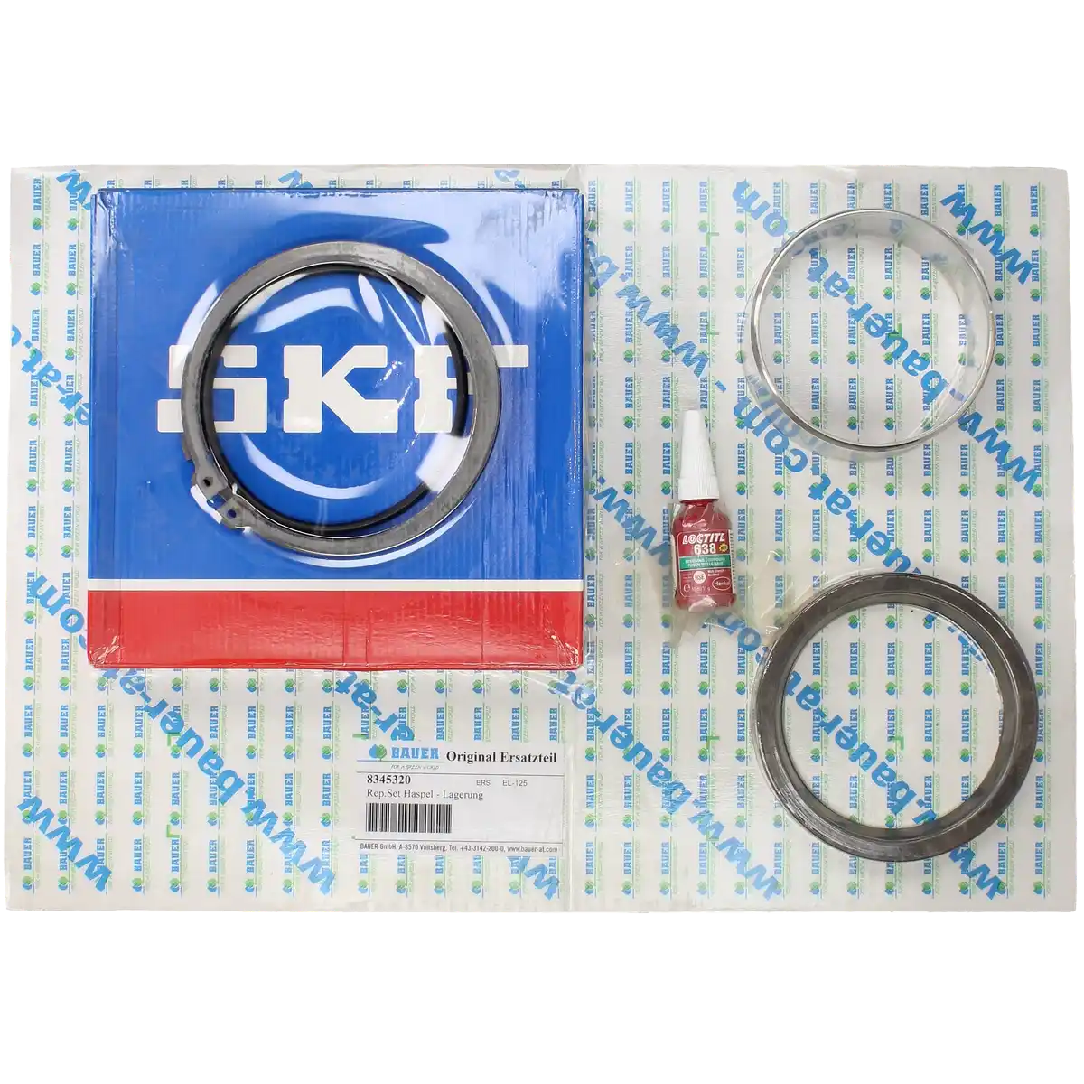 PTC-000518 ProTesCa Bauer FAN 8345320 Drum Bearing Kit E55 hose reel irrigators spare part