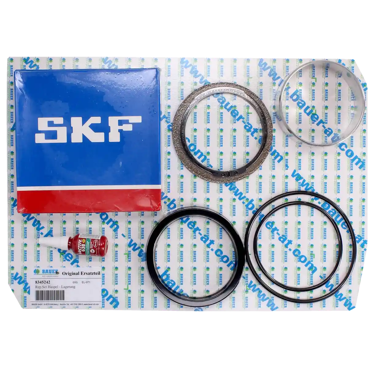 PTC-000567 ProTesCa Bauer FAN 8345242 Drum Bearing Kit E1-E5 Plus hose reel irrigators spare part