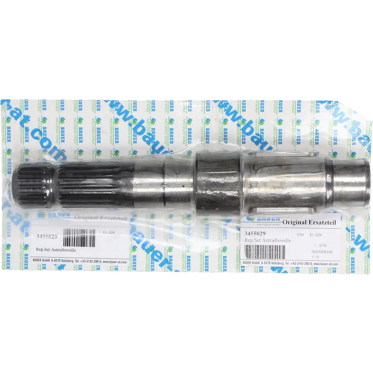 PTC-000284 ProTesCa Bauer FAN 3455029 Drive Shaft Kit SX1000 slurry pumps spare part