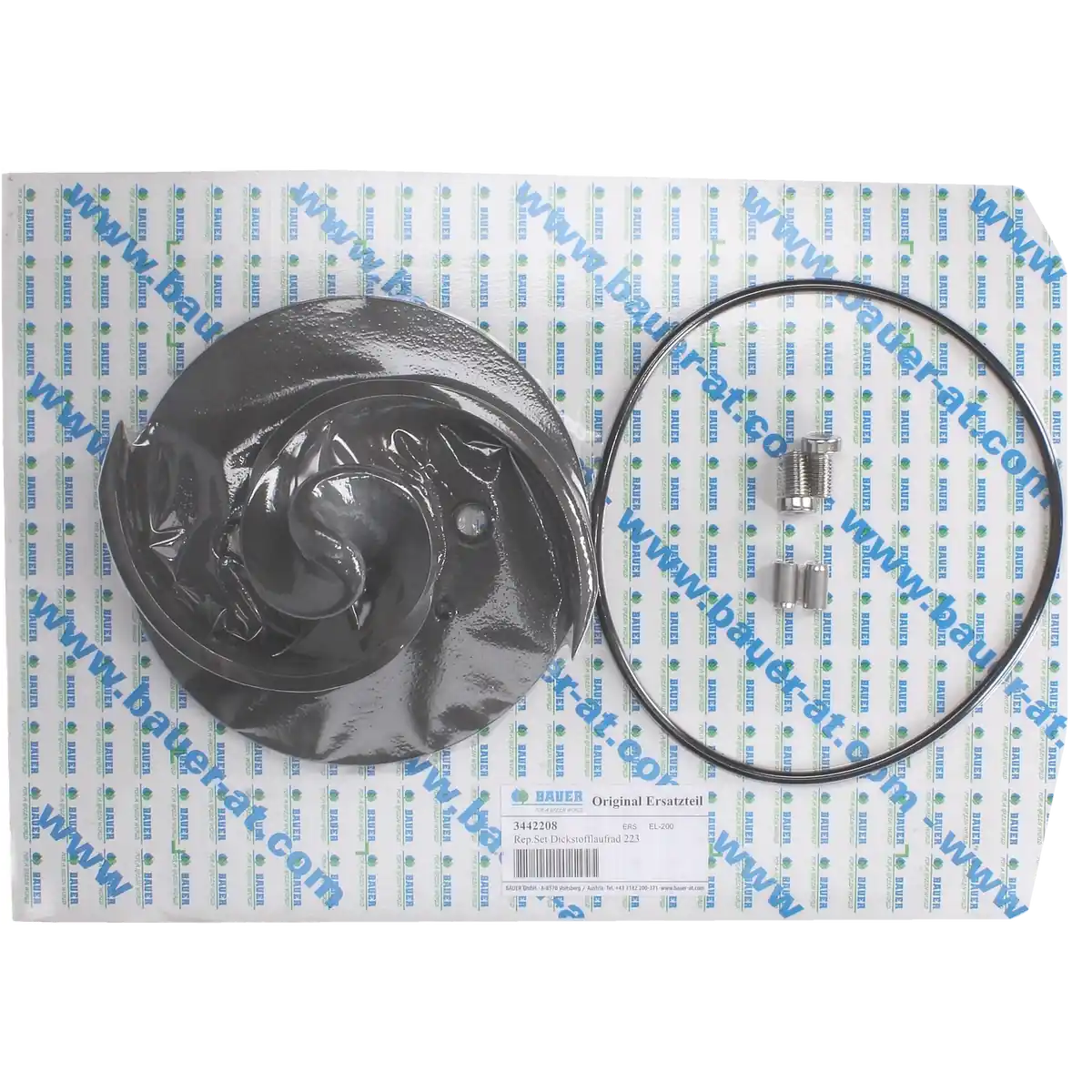 PTC-000296 ProTesCa Bauer FAN 3442208 Impeller 223x33.5 CSPH 4kW slurry pumps spare part 1