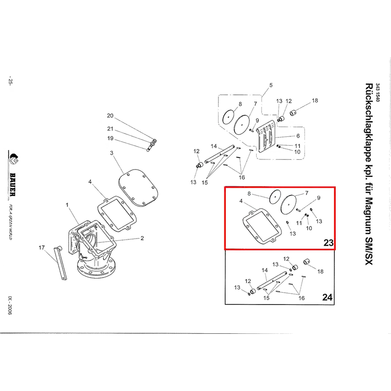 PTC-000317 ProTesCa Bauer FAN 3442152 Non-Return Flap Seal Kit slurry pumps spare part 2