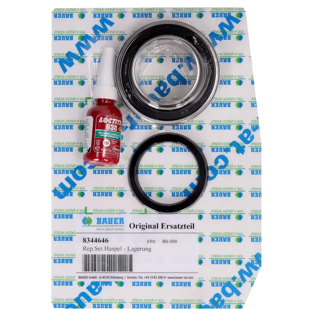 PTC-000453 ProTesCa Bauer FAN 8344646 Hose Drum Bearing Kit RAINBOY hose reel irrigators spare part