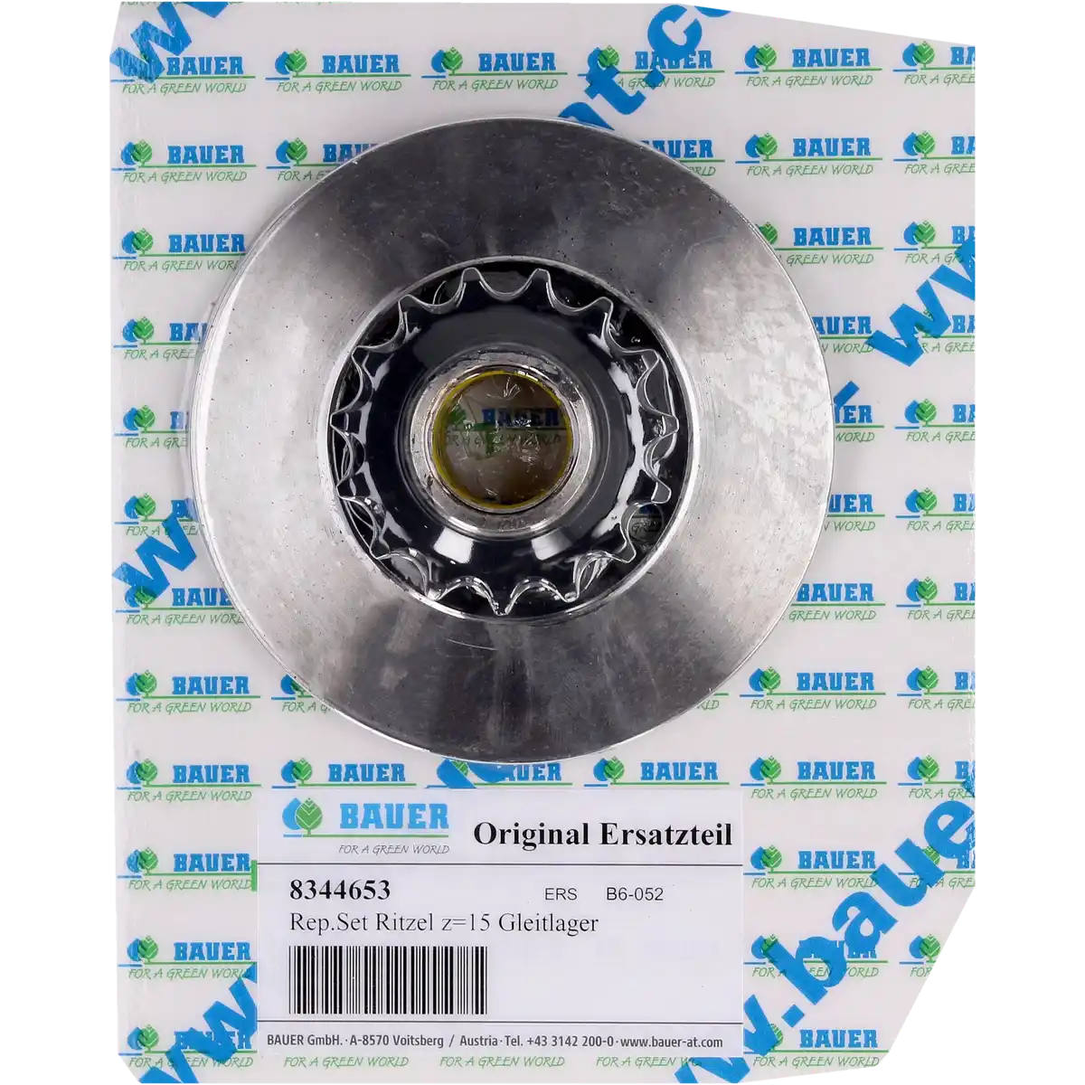 PTC-000455 ProTesCa Bauer FAN 8344653 Pinion Z15 Kit RAINBOY hose reel irrigators spare part