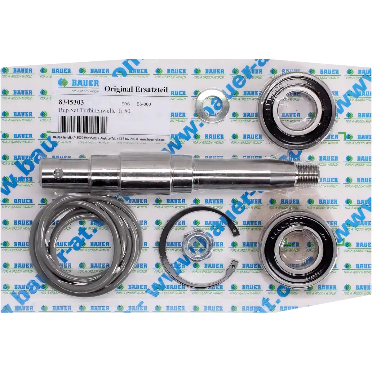 PTC-000464 ProTesCa Bauer FAN 8345303 Turbine Shaft Kit Ti50 hose reel irrigators spare part